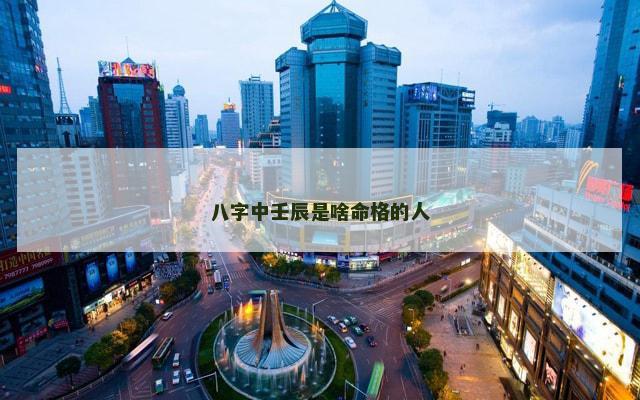 八字中壬辰是啥命格的人