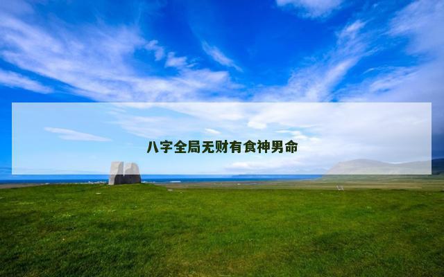 八字全局无财有食神男命