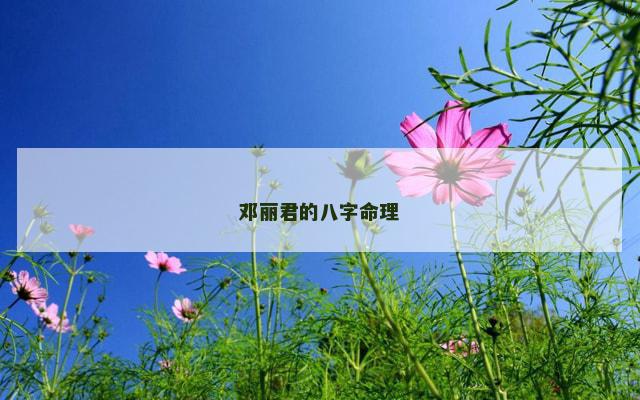 邓丽君的八字命理