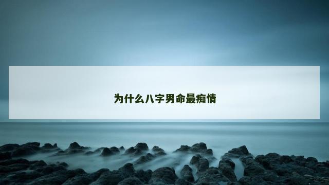 为什么八字男命最痴情