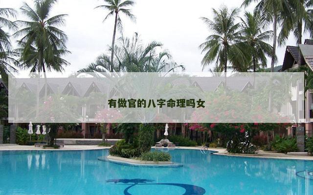 有做官的八字命理吗女