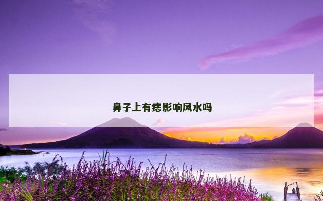 鼻子上有痣影响风水吗