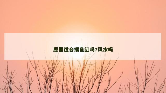 屋里适合摆鱼缸吗?风水吗