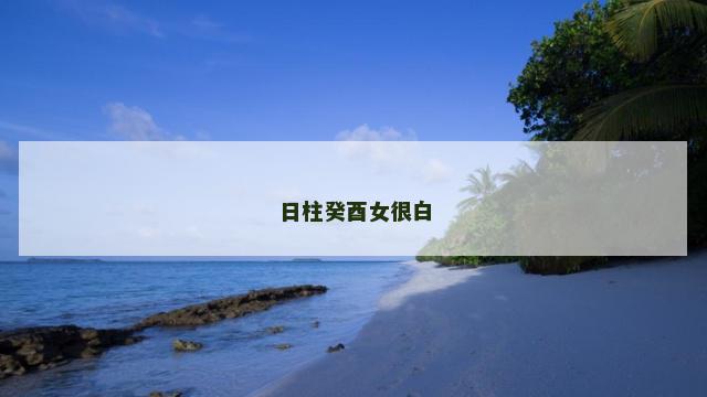 日柱癸酉女很白