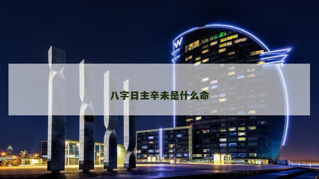 八字日主辛未是什么命