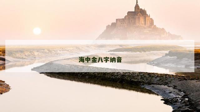 海中金八字纳音