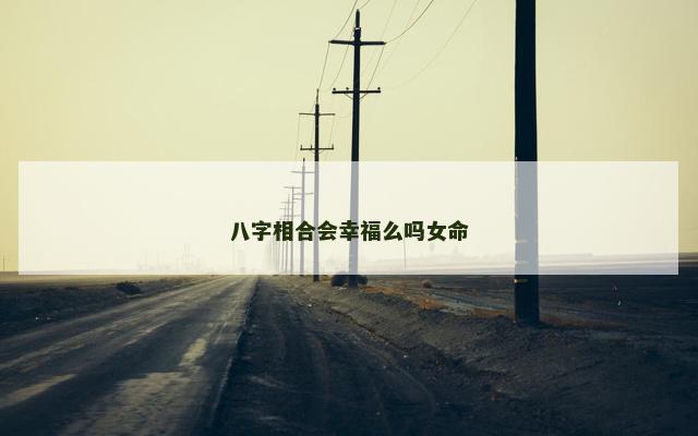 八字相合会幸福么吗女命