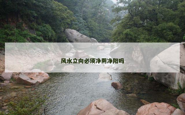 风水立向必须净阴净阳吗