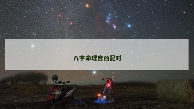 八字命理吉凶配对