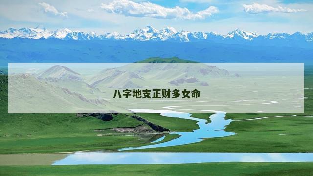 八字地支正财多女命