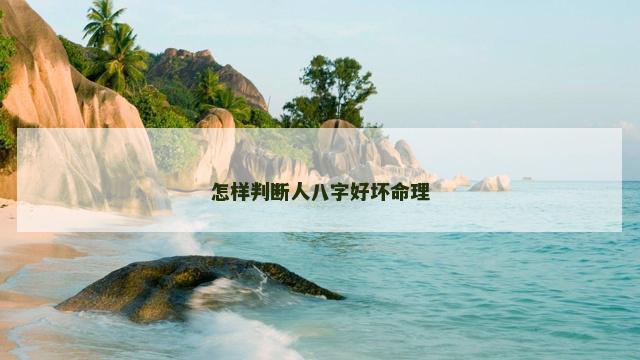 怎样判断人八字好坏命理
