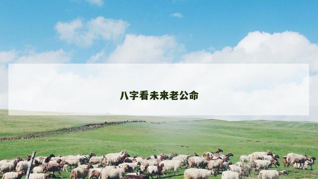 八字看未来老公命