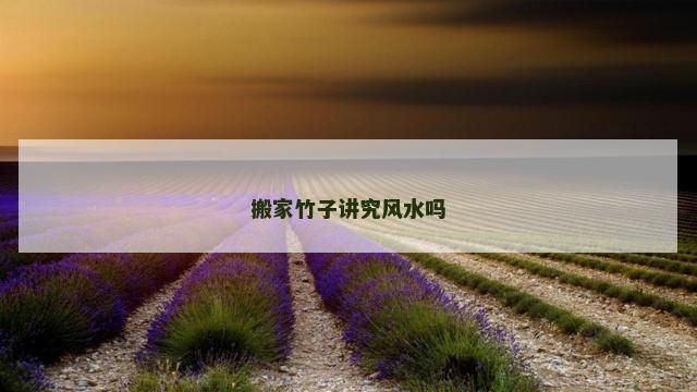 搬家竹子讲究风水吗