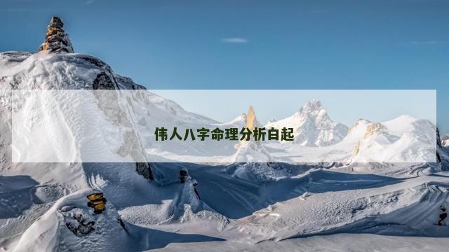 伟人八字命理分析白起
