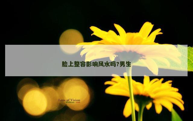 脸上整容影响风水吗?男生