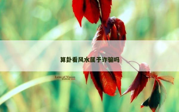 算卦看风水属于诈骗吗