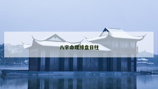 八字命理排盘日柱