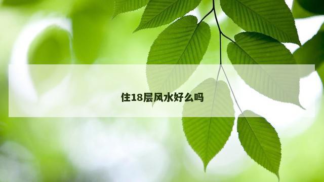 住18层风水好么吗