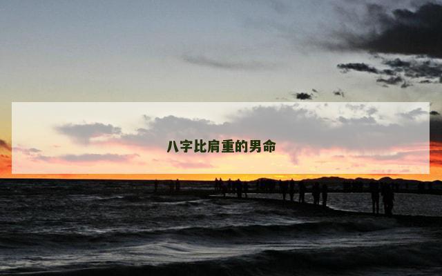 八字比肩重的男命