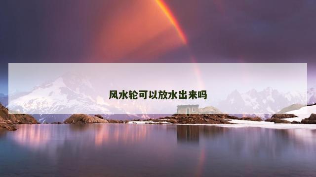 风水轮可以放水出来吗