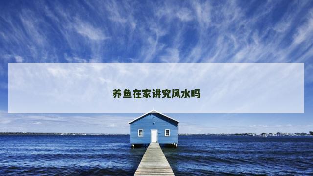 养鱼在家讲究风水吗