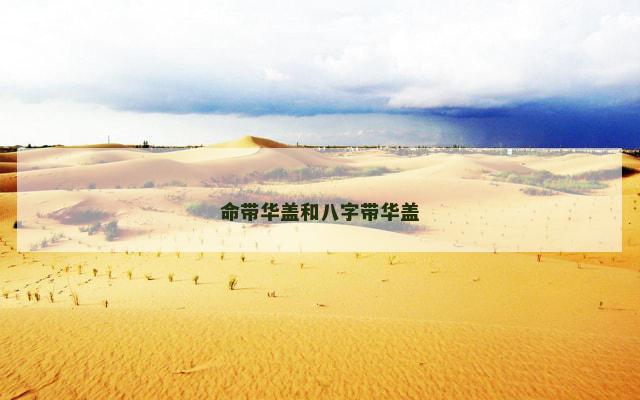 命带华盖和八字带华盖 什么是华盖命