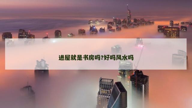 进屋就是书房吗?好吗风水吗 书房放什么摆件风水好