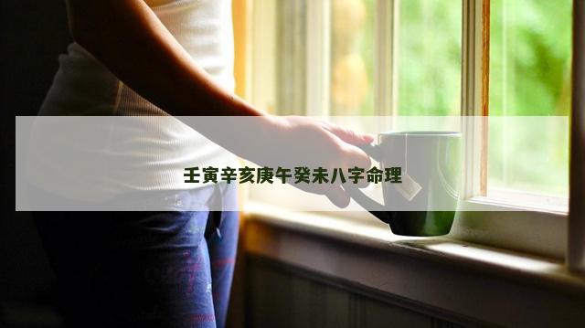 壬寅辛亥庚午癸未八字命理
